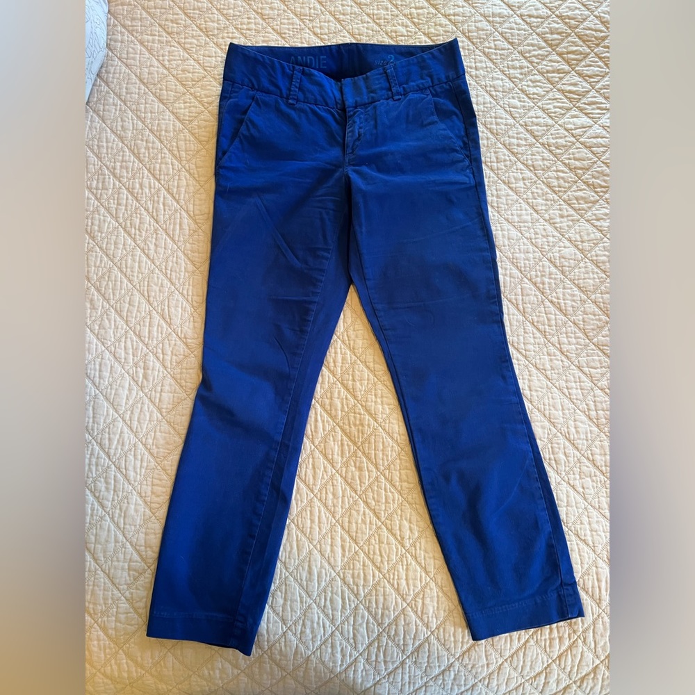 JCREW Andie Chinos, size 2.  Baroque blue. - Picture 2 of 5